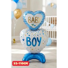 Baloncu Nene Mavi Ayaklı Baby Boy Folyo Balon Baby Shower Parti Cinsiyet Belirleme Cinsiyet Partisi Malzemeleri