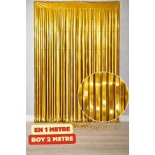 Baloncu Nene Gold Duvar Arka Fon Parlak Duvar Süsü Duvar ve Kapı Perdesi Doğum Günü Özel Gün Kutlama Süs