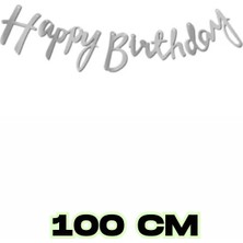 Baloncu Nene Happy Birthday Yazı Banner 2 Adet 7 Li Balon Standı 10 Adet Gümüş 10 Adet Mor Balon Doğum Günü Süs