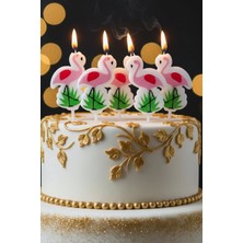 Baloncu Nene Flamingo Temalı Pasta Mumu Doğum Günü Pasta Mumu Yaş Doğum Günü Mumu