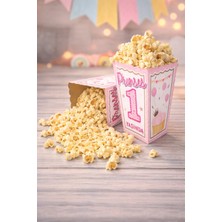 Baloncu Nene 1 Yaş Doğum Günü Prenses Temalı Popcorn (Patlamış Mısır) Kutusu 8 Adet – Parti Ikram Sunum