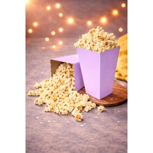 Baloncu Nene Karton Lila Popcorn Kutusu 8X11,5 cm 8 Adet Patlamış Mısır Kutusu Doğum Günü Parti Baby Shower Süs