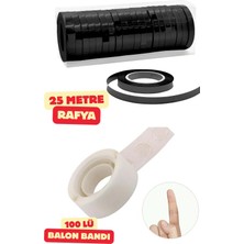 Baloncu Nene Siyah Balon Rafyası ve Balon Bandı Balon Ipi Doğum Günü Süs ve Malzeme