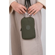 Nemo Bags Yeşil Cüzdan, Telefonluk, Crinkle Su Geçirmez Kumaş, Çapraz Askılı Omuz Çantası, 18X11CM