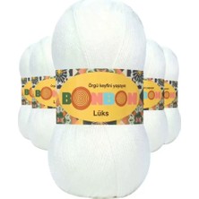 Just Cheap Store 5 Adet Lüks Patik Ipi Yünü Beyaz 98200 - Bonbon Mudanis