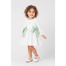 Baby Hola %100 Pamuk Kız Çocuk Kurdele Detaylı Elbise 15349