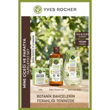 Yves Rocher 600 ml Yedek + 400 ml Jel + 100 G Sabun Mine Çiçeği Papatya Vegan Duş Seti