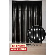 Baloncu Nene Siyah Parlak Duvar Süsü Duvar ve Kapı Perdesi 1x2 Metre Doğum Günü Kutlama Süsü