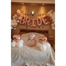 Baloncu Nene Bride To Be Folyo Balon Seti Rose Gold Bekarlığa Veda Parti Seti Kalp Balon Yüzük Balon Oda Süsleme Bekarlığa Veda Konsepti