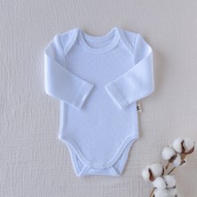 Mimu Baby %100 Pamuk Pointel Uzun Kollu Bebek Zıbın - Beyaz