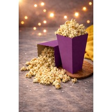 Baloncu Nene Karton Mor Popcorn Kutusu 8X11,5 cm 8 Adet Patlamış Mısır Kutusu Doğum Günü Parti Baby Shower Süs