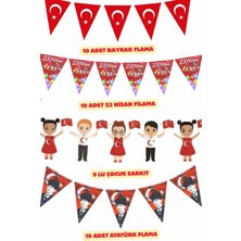 Baloncu Nene 23 Nisan Parti Seti 10’lu Bayrak Flama 10’lu 23 Nisan Flama 9’lu Çocuk Sarkıt 10’lu Atatürk Flama