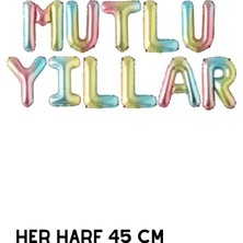 Baloncu Nene Renkli Mutlu Yıllar Folyo Set Balon Doğum Günü Helyum Doğum Günü Süs Kutlama Çocuk Doğum Günü