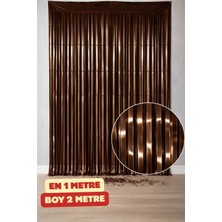 Baloncu Nene Kahverengi Parlak Duvar Süsü Duvar ve Kapı Perdesi 1x2 Metre Doğum Günü Kutlama Süsü