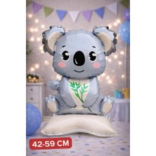 Baloncu Nene Ayaklı Koala Folyo Balon Doğum Günü Helyum Balon Doğum Günü Süs Kutlama Çocuk Doğum Günü Balon Süs