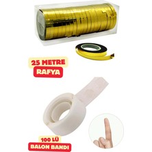 Baloncu Nene Gold Balon Rafyası ve Balon Bandı Balon Ipi Doğum Günü Süs ve Malzeme