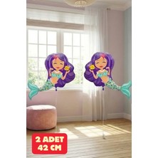 Baloncu Nene 2 Adet Deniz Kızı Folyo Balon Doğum Günü Folyo Balon Karekter Folyo Balon Çocuk Doğum Günü Balon