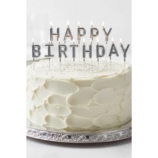 Baloncu Nene Gümüş Hapyy Birthday Yazılı Pasta Mumu Doğum Günü Pasta Mumu Yaş Doğum Günü Mumu