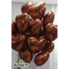 Baloncu Nene 5 Adet Karamel Kalpl Folyo Balon Rafya ve Balon Bandı Helyum Sevgili Süs Doğum Günü Evlilik Teklifi