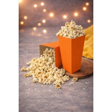 Baloncu Nene Karton Turuncu Popcorn Kutusu 8X11,5 cm 8 Adet Patlamış Mısır Kutusu Doğum Günü Parti Süs