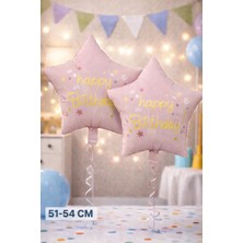 Baloncu Nene 2 Adet Pembe Yıldız Folyo Balon Doğum Günü Folyo Balon Karekter Folyo Çocuk Doğum Günü Balon