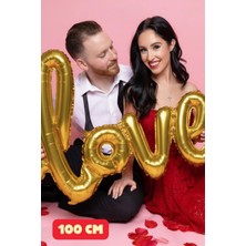 Baloncu Nene Love Gold Helyum Balon Romantik Kutmala Süsleme Sevgili ve Özel Gün Için Balon Sevgililer Günü