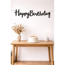 Baloncu Nene Siyah Happy Birthday Yazılı Banner Kutlama Doğum Günü Set Doğum Günü Süsleri