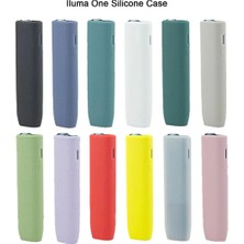 Iluma One Lacivert Silikon Kılıf - Iluma One Silikon Iqos Kılıf - Çizgi Dokulu Iqos One Kılıfı
