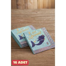 Baloncu Nene Deniz Kızı Temalı Peçete 16 Adet Little Mermaid Doğum Günü Parti Peçetesi Masa Süsleme
