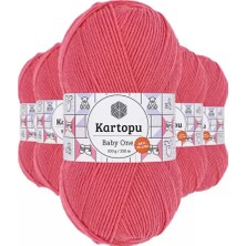 Just Cheap Store 5 Adet Baby One Tüylenmeyen El Örgü Ipi Yünü Pembe K254 - Kartopu Mudanis