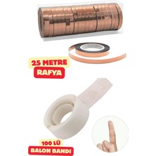 Baloncu Nene Rose Gold Balon Rafyası ve Balon Bandı Balon Ipi Doğum Günü Süs ve Malzeme