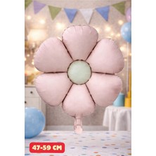 Baloncu Nene Pembe Retro Papatya Folyo Balon Doğum Günü Folyo Balon Karekter Folyo Çocuk Doğum Günü Balon