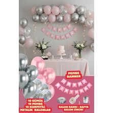 Baloncu Nene Pembe Happy Bırthday Yazısı Doğum Günü Set Doğum Günü Süsleri Doğum Günü Balonları