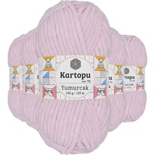 Just Cheap Store 5 Adet Yumurcak Kadife El Örgü Ipi Toz Pembe K1562 Mudanis