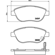 Brembo Dpmix-Hb Ön Balata Corsa D Büyük Tip 1.3 Cdti 07/06 - Fiat 500L 12- 0.9t 1.4 1.3d Mtj 1.6d Mtj