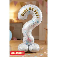 Baloncu Nene Ayaklı Girl Or Boy Folyo Balon Baby Shower Parti Cinsiyet Belirleme Cinsiyet Partisi Soru Işareti