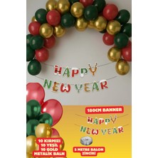 Baloncu Nene Yılbaşı Kutlama Balon Banner Set 2026 Yılbaşı Balon Süs Yılbaşı Süs Malzemeleri