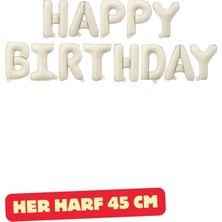 Baloncu Nene Krem Happy Bırthday Folyo Set Balon Doğum Günü Helyum Doğum Günü Süs Kutlama Çocuk Doğum Günü