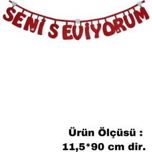Baloncu Nene Keçe Seni Seviyorum Banner Sevgili Özel Gün Doğum Günü Evlilik Teklifi Yıl Dönümü Süs Malzemeleri