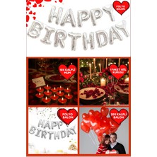 Baloncu Nene Kalpli Balon Happy Birthday Folyo Balon Kalpli Mum Seti Gül Kurusu Set Sevgililer Doğum Günü Helyum