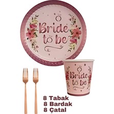 Baloncu Nene Bride To Be Yazılı Kağıt Tabak Bardak Çatal Kadın Bekarlığa Veda Gelin Parti Kutlama Malzemeleri