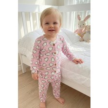 Mini & Sweet Bebek Pamuklu Uzun Kollu Penguen Desenli Alt Üst Pijama Takımı