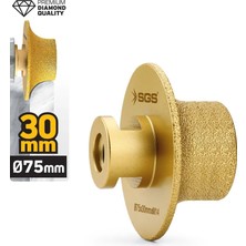 SGS2795 M14-75X30 mm Vakum Elmas Mermer Granit Taşlama Diski Balık Sırtı