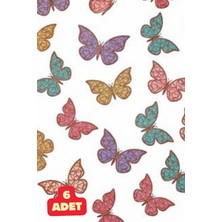 Baloncu Nene 6 Adet Rose Gold Kelebek 3D Parlak Gerçek Görünüm Sticker Yapışkanlı Duvar Balon Süsü Doğum Günü Süs