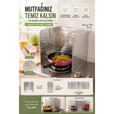 Binbirreyon Mutfak Ocak Yağ Sıçratma Koruma Paravanı Yanmaz Bariyer 84CM 3 Kanat RA951