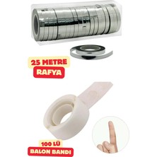 Baloncu Nene Gümüş Balon Rafyası ve Balon Bandı Balon Ipi Doğum Günü Süs ve Malzeme