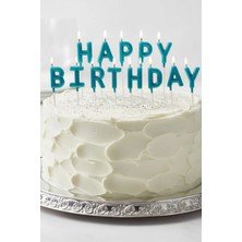 Baloncu Nene Mavi Hapyy Birthday Yazılı Pasta Mumu Doğum Günü Pasta Mumu Yaş Doğum Günü Mumu