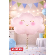 Baloncu Nene Büyük Pembe Bulut Folyo Balon Doğum Günü Helyum Doğum Günü Süs Kutlama Çocuk Doğum Günü