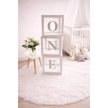 Baloncu Nene Şeffaf Beyaz Kutu 25 cm Baby Shower Doğum Günü Parti Dekorasyon Küp Kutu One
