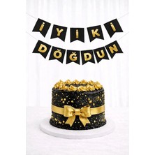 Baloncu Nene Siyah Karton Iyiki Doğdun Yazısı Doğum Günü Banner Doğum Günü Süsleri Doğum Günü Balonları